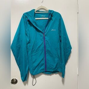 Asics packable Sports rain wind running  Jacket